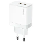 USAMS T54 GaN 40W 2xUSB-C PD Fast Charging Wall Charger White CC172TC02 (US-CC172)