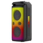 SENCOR Partycon CORE Power 140W ne&scaron;iojamas Bluetooth garsiakalbis su TWS, IPX4, RGB LED, karaoke, juodas