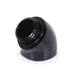 Alphacool 17590 juodas 45&deg; adapteris, G1/4 i&scaron;orinis sriegis į G1/4 vidinį sriegį