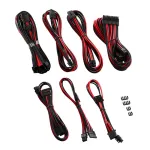 CableMod C-Series PRO RM Black Label maitinimo kabelių rinkinys CM‑PCSR‑16P3KIT‑NKKR‑R &ndash; juodi ir raudoni pinti PSU laidai