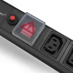Qoltec 53998 Maitinimo juosta RACK 19 | 1U | 10A | PDU | 8xIEC C13 | 2m