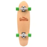 Meteor Cannabis Green-Brown-Orange Mini Cruiser Skateboard 22 colių