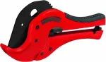 ROTHENBERGER ROCUT TC63 63 mm plastikinių vamzdžių pjaustytuvas su nerūdijančio plieno V formos peiliuku ir reketiniu mechanizmu