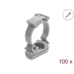 Delock kabelių movos laikiklis su fiksavimo spaustuku, prisukamas 25 mm kabelių apsauginei žarnelei, 100 vnt., pilkas