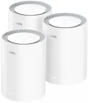 Cudy M3000 3 vnt. rinkinys &bdquo;mesh&ldquo; Wi-Fi sistema, dviejų juostų (2,4 GHz / 5 GHz), Wi-Fi 6 (802.11ax), pilka, balta, 1 vidinė antena