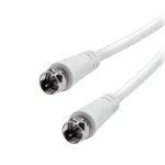 Vivanco VVSAT100MMW 10 m baltas koaksialinis palydovinės antenos kabelis, F jungtis į F jungtį, RG6, 75 omų, dvigubai ekranuotas