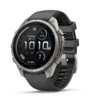 Garmin fenix 9 Pro &ndash; inReach, 47 mm titano korpusas su grafito/juoda silikono apyranke
