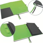Leitz Complete užra&scaron;ų knygelė, iPad formatas, languota, 80 lapų 96 gsm dramblio kaulo spalvos popierius, odos i&scaron;vaizda, juoda 4473-00-95