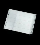 Leitz A-Z abėcėliniai skirstytuvai, A4, pilki plastikiniai skirtukai ant 250 g/m&sup2; kartono, 20 dalių, 11 skylių universalus perforavimas 1262-01-00