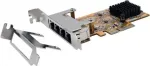 EXSYS EX-6074-3 Gigabit Ethernet PCIe x1 tinklo plok&scaron;tė, Low Profile, RJ45, Realtek RTL8111G