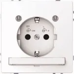 Merten SCHUKO ki&scaron;tukinis lizdas su &scaron;viestuvu ir LED ap&scaron;vietimo moduliu, padidinta apsauga nuo prisilietimo, įki&scaron;amosios jungtys, poliarinė balta MEG2304-6035