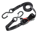 MASTER LOCK krovinio tvirtinimo diržas su reketu ir S-kabliukais, 4,25 m x 25 mm, 2 vnt. (3066EURDAT)