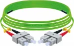 EXERTIS CONNECT OM5 SC Duplex &ndash; SC Duplex &scaron;viesolaidinis komutacinis kabelis, 50/125 &micro;m, LSZH, žalios spalvos, 10 m 392906