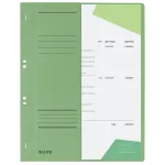 LEITZ A4 segtuvas su metaline akute, 250 g/m&sup2;, žalias, oficialus bylinėjimas, 1/2 priekinio vir&scaron;elio su žymėjimo lauku, 50 vnt. (3741-00-55)