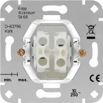 HEINRICH KOPP serijos mygtukinis įdėklas, įleidžiamas, 250V, 10AX, IP20, be dangtelio 504000009