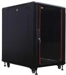 IT-BUDGET 19 inch tinklo spintos SRK - 18U - 600x800 mm - stiklo/plieno durelės - surinkta - juoda 99ITB19SRK1868GSNM