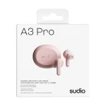 Sudio A3 Pro belaidės Bluetooth ausinės su aktyviuoju triuk&scaron;mo slopinimu, rožinės A1PROPNK