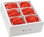 Wirewin SLIM-LS-K6A 0.5 RD 90 Cat6A plonas komutacinis kabelis, U/FTP, 10 Gbps, 0,5 m, raudonas, 90 vnt. paketas