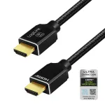 LogiLink HDMI kabelis 8K/60 Hz 48 Gbps metalinis nailoninis sertifikuotas juodas 1 m