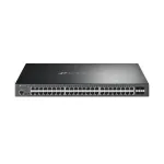 TP-Link Omada 48 prievadų gigabitinio ir 4 prievadų 10GE SFP+ L2+ valdomas jungiklis su 48 prievadų PoE+