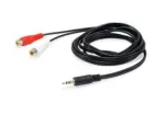 Equip 147093 audio kabelis 2 x RCA (lizdas) / 3,5 mm (ki&scaron;tukas), 2,5 m, juodas