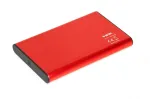 I&scaron;orinis HDD/SSD dėklas IBOX HD-05 Raudonas 2.5 colio &mdash; USB 3.2 Gen 1 (5 Gbit/s), JMicron JMS578, iki 10 TB