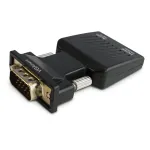 SAVIO CL-145 VGA į HDMI keitiklis su garsu, Full HD, juodas