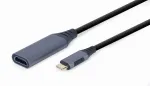 Vaizdo kabelio adapteris GEMBIRD USB Type-C į HDMI A-USB3C-HDMI-01, 0,15 m, pilkas