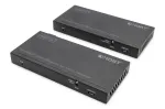 DIGITUS HDBaseT KVM prailgintuvų rinkinys. 150 m 4K/60 Hz. USB 2.0. PoC. IR. juoda