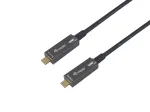 Equip USB-C į C aktyvus optinis kabelis, vyri&scaron;kas/vyri&scaron;kas, 5,0 m, PD 60W, 4K/60Hz, 10Gbps, vaizdas+duomenys+PD