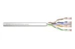 Tinklo kabelis Digitus CAT 6A U/UTP vytos poros sujungimo laidas neapdorotas 100m Pilka