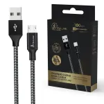 Įkrovimo laidas Extralink Smart Life 15W USB-A &ndash; microUSB 100 cm PVC 5V 2,4A juodas