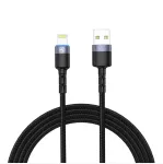 USB į Lightning duomenų laidas Tellur 1,2 m nailoninis pintas juodas