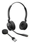 Jabra Engage 55 SE - USB-A UC Stereo, EMEA/APAC, belaidė ausinė, 40 - 16000 Hz, biurui/skambučių centrui, 83 g, juoda
