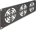 Delock 66747 19 colių serverio spintos ventiliatorių plok&scaron;tė trims 120 mm ventiliatoriams, 3U, metalinė, tamsiai pilka