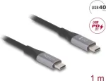 USB laidas DeLOCK 81191 USB4 Gen 2x2 1 m USB-C juodas pilkas