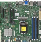 Supermicro X11SCZ-F MBD-X11SCZ-F-B serverio pagrindinė plok&scaron;tė, Intel C246, LGA 1151 (Socket H4), micro ATX, Intel Celeron / Core i3 / Pentium, 2x Gigabit LAN, USB 3.1, USB-C