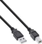 InLine USB 2.0 kabelis A&ndash;B, juodas, 70 vnt. didmeninė pakuotė (B-34502X)