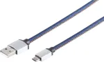 USB laidas S/CONN 14-50029 2 m USB A Micro-USB B Mėlynas