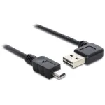 USB kabelis DeLOCK 85175 USB 2.0 0,5 m USB A Mini-USB B juodas