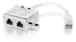 2 prievadų Cat.5e RJ45 skirstytuvas, Equip 127603, metalinis/baltas, 0,15 m