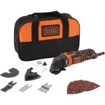 Black & Decker MT300SA2 universalus įrankis su priedų rinkiniu, pjovimas, &scaron;lifavimas, poliravimas, rūdžių/korozijos &scaron;alinimas, grandymas, 10000 OPM, 101 dB, 90 dB, AC