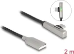 DeLOCK USB 2.0 kabelis Type-A ki&scaron;tukas į Type-C ki&scaron;tuką lenktas 60W 2m