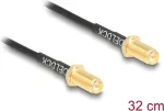 Koaksialinis kabelis DELOCK 90893 RG-174 0,32 m RP-SMA į RP-SMA juodas