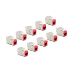 DeLOCK 88115 plok&scaron;čias RJ-45 keystone modulis, raudonas, 10 vnt.