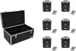 LED baterijinis prožektorius EUROLITE AKKU TL-3 TCL QuickDMX 6x su transportavimo dėžute TDV-1