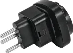 Maitinimo ki&scaron;tuko adapteris Omnitronic 30236262 EU į CH 10A, skirtas prijungti ES įrenginius prie &Scaron;veicarijos lizdų
