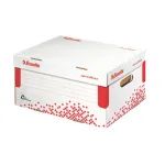 Esselte SPEEDBOX 623911 archyvinė dėžutė su užverčiamu dangteliu, A4, 100 % perdirbtas kartonas, balta/raudona, 15 vnt.