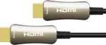 Optinis hibridinis HDMI&trade; 2.0 jungiamasis kabelis, 4K2K / UHD 60Hz, auksuoti ki&scaron;tukai ir variniai kontaktai, juodas, 3m, PYTHON&reg; serija (GC-M0146)