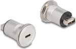 DeLOCK 88193 Sieninis lizdas USB A + USB C juodas sidabrinis USB 2.0